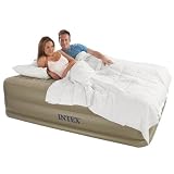 Intex Queen Size Raised Comfort Top Air Bed with Built-in Electric Pump & Remote Control