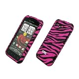 EMPIRE Hot Pink and Black Zebra Stripes Rubberized Design Hard Case Cover f ....