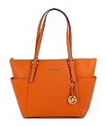 Michael Kors Jet Set Item Women's Leather Satchel Handbag Purse Orange