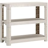 トラスコ プラスチック棚 軽量型 棚板間隔高さ250mmタイプ 高さ697 ネオグレー TPT-K2233C