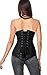 Charmian Women's 26 Steel Boned Brocade Underbust Waist Training Cincher Corset Black XXX-Large