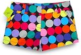 Loudmouth Golf Womens Mini Shorts: Disco Balls Black- Size 8