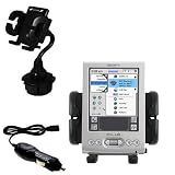 Sony Clie TJ25 Auto Cup Holder with Car Charger - Uses Gomadic TipExchange