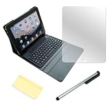 HDE (TM) Black PU Leather Case with Built in Bluetooth Keyboard Accessory Kit Compatible with Apple® iPad2 + Microfiber Cloth