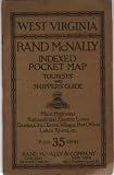 West Virginia. Rand McNally Indexed Pocket Map. Tourists' and Shippers' Guide (Main Highways, Railroads and Electric Lines. Counties, Cities, Towns, Villages, Post Offices, Lakes Rivers etc.)
