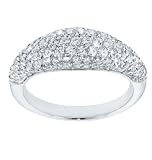 2.55 CT TW Pave Set Diamond Anniversary Ring in 14k White Gold