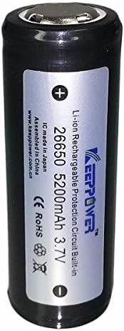 Keeppower ICR26650 5200mAh 3.7v Protected Rechargeable Li-ion Battery