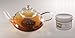 Sun's Tea (TM) Organic Black Display Tea Set w/ 21oz Borosilicate Glass Crystal Clear Teapot & Infuser (No Metal or Plastic Parts)