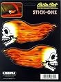Flaming Skulls L&R Stick Onz Decal