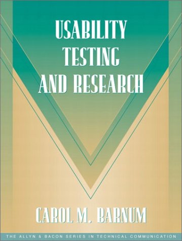 Usability Testing and Research (Part of the Allyn and Bacon Series in Technical Communication) (Technical Communication)