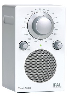Tivoli Audio iPAL Portable Audio Laboratory AM/FM Radio, Silver/White