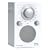 Tivoli Audio iPAL Portable Audio Laboratory AM/FM Radio, Silver/White