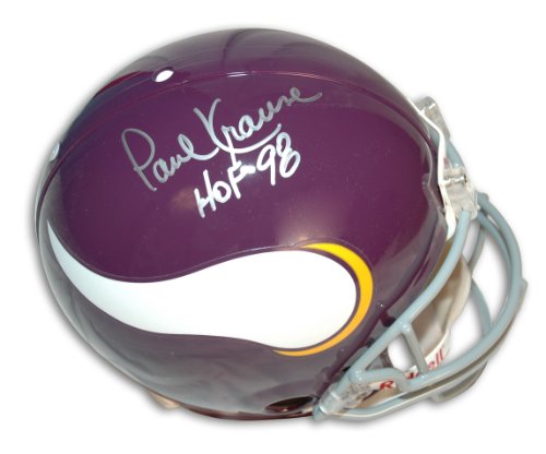 Paul Krause Autographed Minnesota Vikings Throwback Proline Helmet Inscribed 