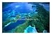 Aerial of Islands, Palau Art Photographic Poster Print by Michael Aw, 16x12