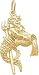 Aquarius Charm, 14K Yellow Gold