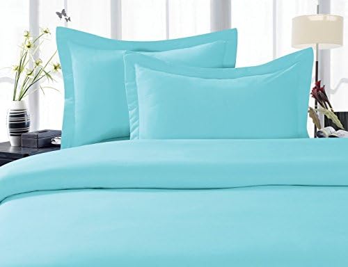 Elegance Linen ® 1500 Thread Count WRINKLE RESISTANT 4 pc Sheet set, Deep Pocket Up to 18" - All Size and Colors , California King Aqua