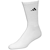 adidas Cotton Crew 3 Pack ( sz. One Size Fits All, White/Black : Size 10-13 )