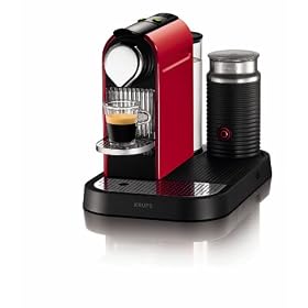 Nespresso CitiZ and Milk by Krups XN710641 Coffee Machine, Fire Engine Red
