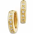 14kt Yellow Gold Blaze Diamond Hoop Earrings