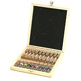 Mini Screwdriver Set of 9 Assortment with Spare Blades in Wooden Case Swiss Made