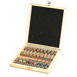 Mini Screwdriver Set of 9 Assortment with Spare Blades in Wooden Case Swiss Made