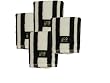 Cotton Dish Cloths (White with Black Rugby Stripe, 4-Pack)
