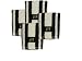 Cotton Dish Cloths (White with Black Rugby Stripe, 4-Pack)