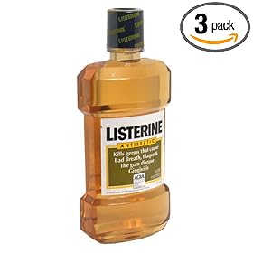 Listerine Antiseptic Mouthwash - 1-Liter (Pack of 3)
