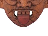 Handmade 'Dark Moon' Tribal Mask Wall Hanging (Thailand)