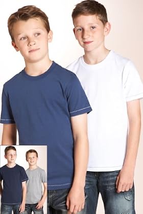 4 Pack - Cotton Rich Short Sleeve Plain T-Shirts