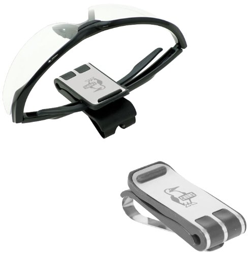 Chums Glasshopper Clip - Metal Sun Visor Glasses Holder for Vehicles - Car, Truck, or SUV Sunglasses Mount Attachment (Silver)