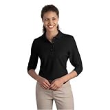 Port Authority Ladies Silk Touch 3/4-Sleeve Sport Shirt