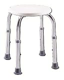 `Bath Stool - Round White Ideal for narrow tubs * Weight capacity: 300 Lbs * Equipped with slip-re
