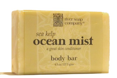 River Soap Co. Natural Ocean Mist with sea kelp powder Soap Triple Milled All Vegetable 4.5 oz.