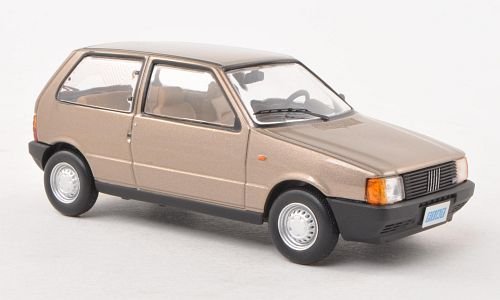 Fiat Uno, met.-dark-beige , 1983, Model Car, Ready-made, Premium X 1:43