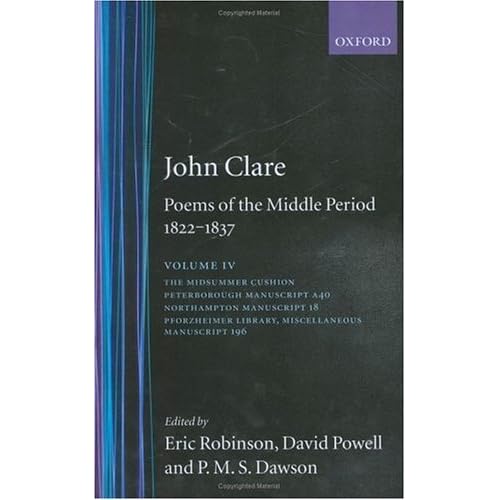 Clare Poems Mid Age V4 Oetcl C (John Clare Poems Mid Per Ser O) (Vol 4)