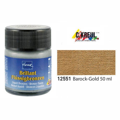 C.Kreul Home Design 12551 - Fl&uuml;ssigbronzen Barock-Gold 50 ml