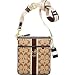 Coach Heritage Stripe Swing Messenger Pack Bag 41664 Mahohany Brown