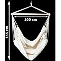 H�ngesessel / H�ngestuhl XL mit Querholz, beige
