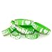 Keep-A-Breast 1 Inch I Love Boobies Bracelet Green/White