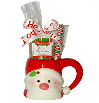 Santa Mug With Gourmet Belgian Hot Cocoa Mix