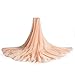 Ysiop Women 100% Silk Solid Scarf Oversize Sunscreen Shawl Infinity Beach Wrap