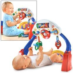 Childrens Toyshop  Toys : Fisher-Price Brilliant Basics Kick & Drive Gym