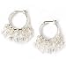 Sparkle Silver Tone Crystal Mini Hoop Earrings