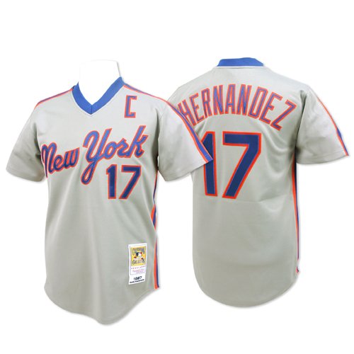 New York Mets Authentic 1987 Keith Hernandez Road Jersey By Mitchell & Ness 48