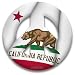 Peace Symbol Magnet of California Flag