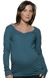NOM Long Sleeve Vneck Maternity Tee