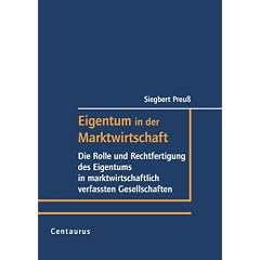 Eigentum in der Marktwirtschaft: Die Rolle und Rechtfertigung des Eigentums in marktwirtschaftlich verfassten Gesellschaften