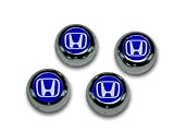 Honda-Blue ABS Chrome Snap Caps