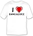 I Love Bangalore T-shirt Large White